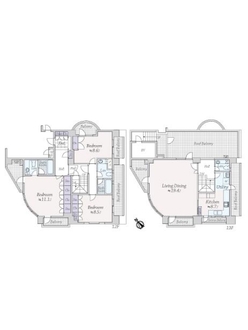 コア伝通院ロイヤルの間取図