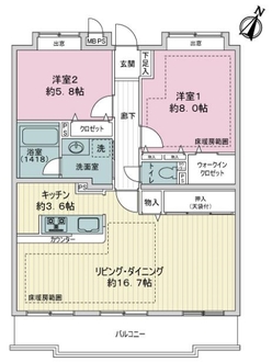 ライオンズビュー生田の杜の間取図