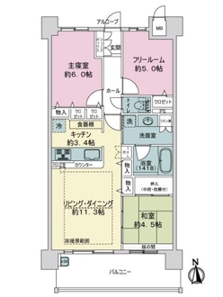 プロパレス吹田モナークヒルズの間取図