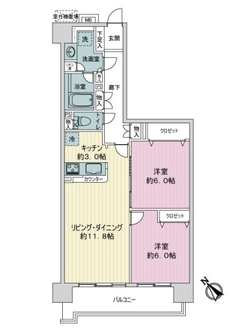 クレストフォルム新横浜の間取図