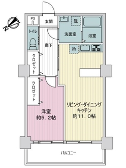 日商岩井目白台マンションの間取図