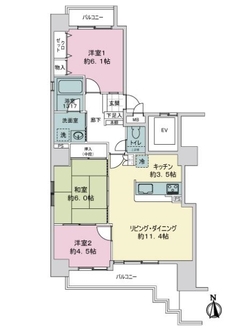 オーラム中島の間取図