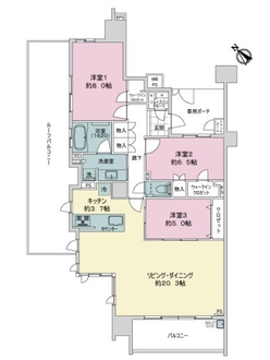 ライオンズ新瑞橋グランゲートの間取図
