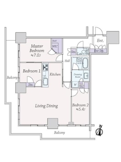 グランクロスタワー広島の間取図