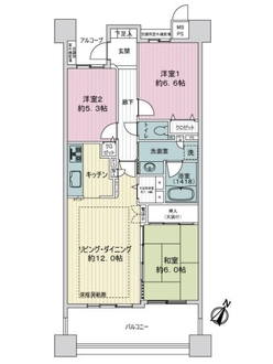 ライオンズガーデン新安城の間取図