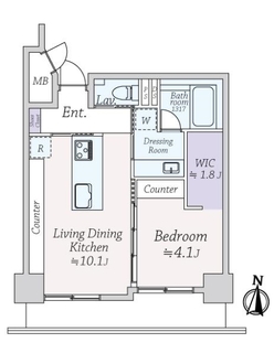 朝日広尾マンションの間取図
