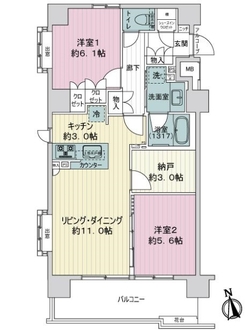 アイランドコート中板橋の間取図