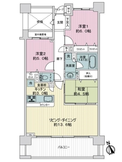 レーベンハイム池袋本町ルクサージュの間取図