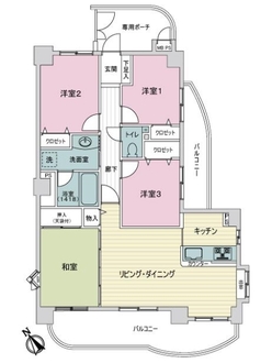 ライオンズマンション瀬古第二の間取図