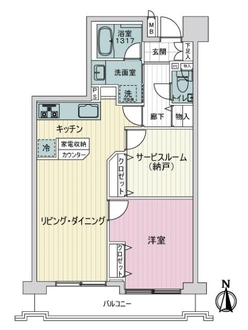 バームハイツ武蔵中原の間取図