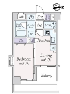 レクセルマンション一橋学園の間取図