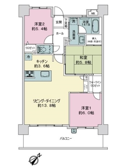 アンピール南福岡駅の間取図