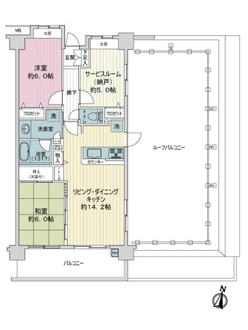日神パレステージ中浦和ウインフォートの間取図