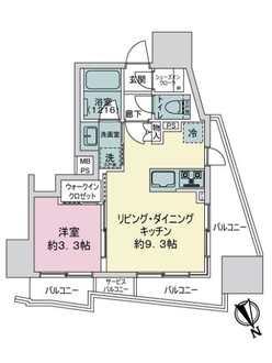 グローベル本八幡プレミアムの間取図