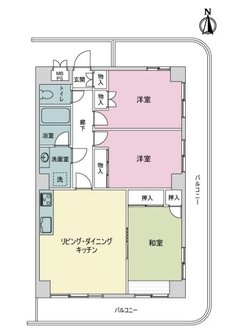 ライオンズマンション銀山町の間取図