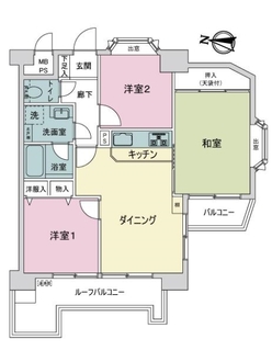 ライオンズマンション天王町第参の間取図