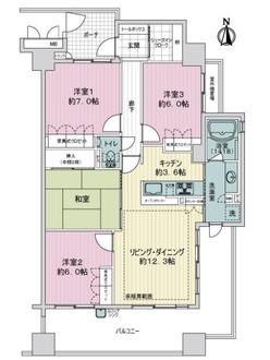 サーパス浅間町の間取図