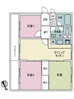 ライオンズマンション多賀の間取図