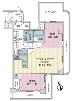 ライオンズマンション武蔵中原の間取図