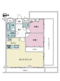 シティハイツ大山の間取図