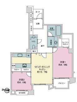 ラ・マナージュ異人館通の間取図