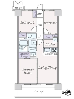ライオンズマンション此花の間取図