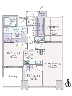 ワールドシティタワーズ　キャピタルタワーの間取図