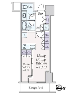 Ｂｒｉｌｌｉａ　Ｔｏｗｅｒ　堂島の間取図