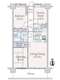 ベルメゾン錦糸町の間取図
