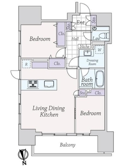 クラッシィスイート・ジオ東麻布の間取図