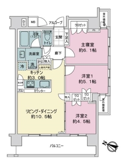 パレ浦和常盤の間取図