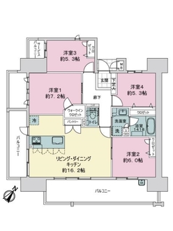 サングレート箱崎公園サウスグランデの間取図