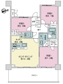 ザ・パークハウス鹿児島中央タワーの間取図