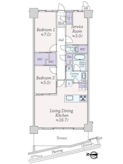 ミオカステ－ロ鎌倉大船ＩＩの間取図