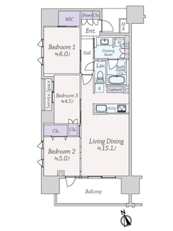 プラウド船橋本町通りの間取図