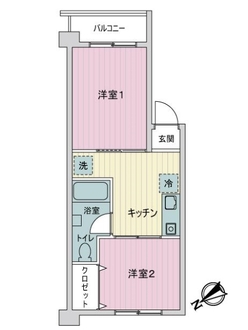 志村城山ローヤルコーポの間取図