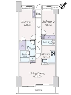 ライオンズマンション乃木坂の間取図
