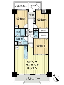 ユニライフ北大阪弐号棟の間取図