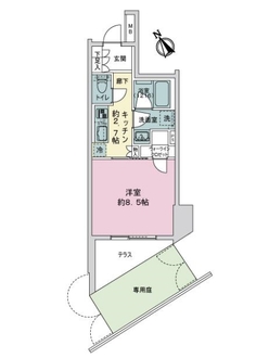 コハク新中野の間取図