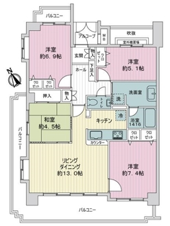 グローリアスヒルズ貴船の間取図
