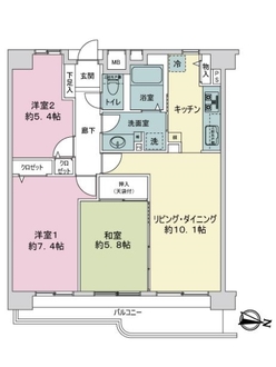 ル・アール西新井の間取図