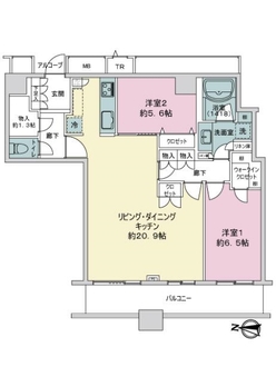 ＣＨＩＢＡ　ＣＥＮＴＲＡＬ　ＴＯＷＥＲの間取図