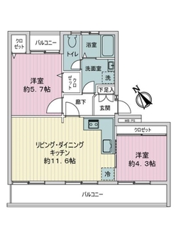 ライオンズマンション高宮第７の間取図