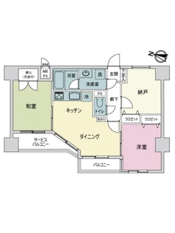 ライオンズマンション平間駅前の間取図