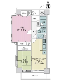 レスポアール四条大宮の間取図