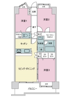 ライオンズガーデンテラス竹の塚の間取図