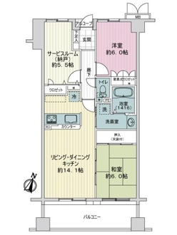 サーパス六甲の間取図