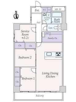 内本町ビューハイツの間取図