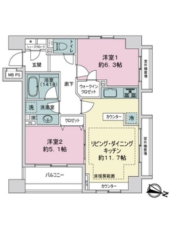 ライオンズステージ板橋の間取図