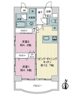 ラウム横浜台町の間取図